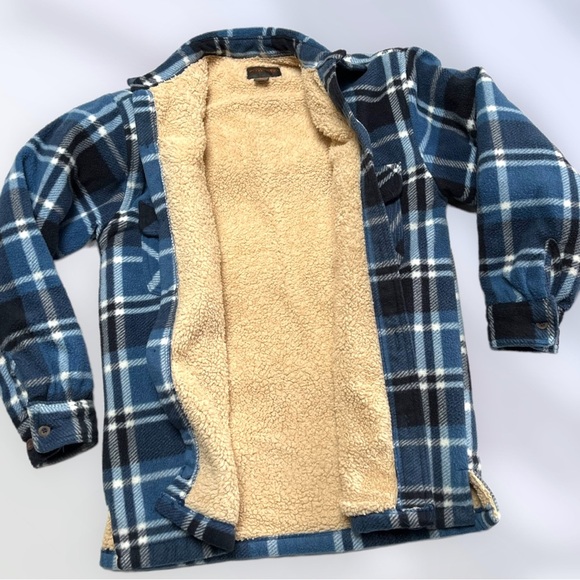 Northwest Territory Winter Coat Jacket Small Blue Plaid - Picture 2 of 16